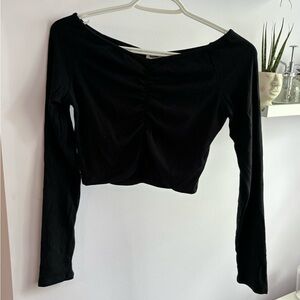 NWT garage long sleeve crop top